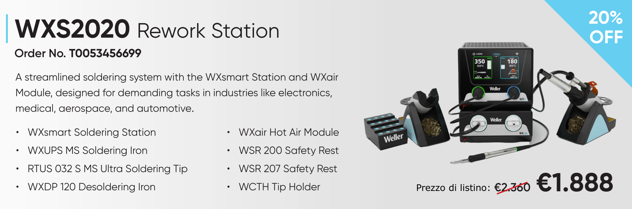 Offerta stazione di rework WXS2020 su Adimpex