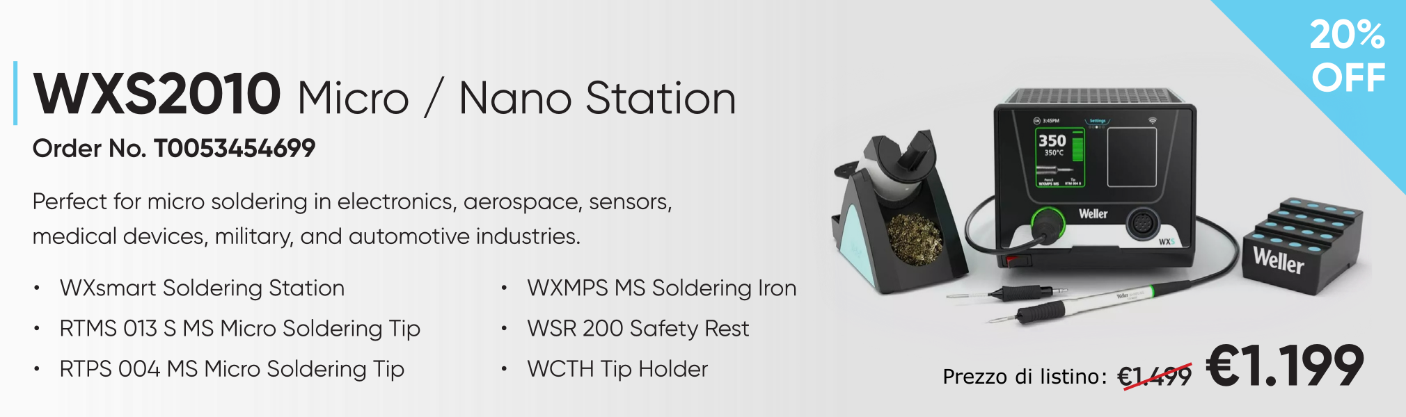 Offerta Stazione saldante Micro/Nano WXS2010 su Adimpex